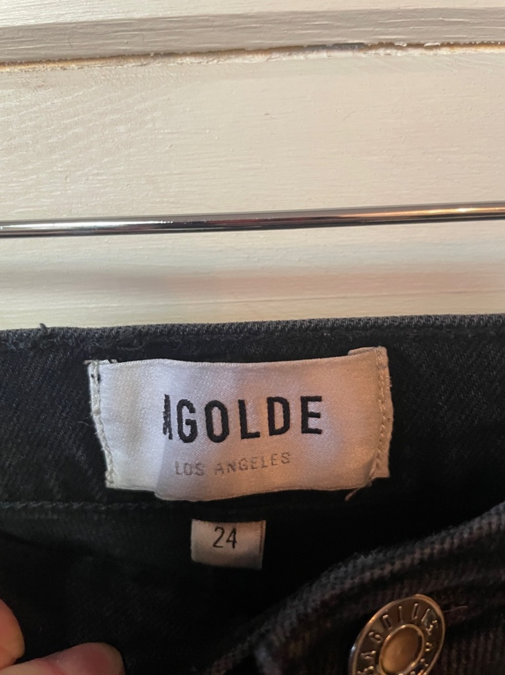 AGOLDE Riley High Rise Buttonfly Black Wash Jeans 
Size 24. - Picture 4 of 10